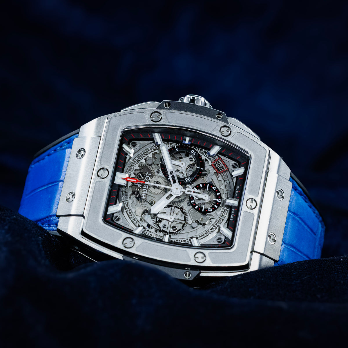 2021 SERVICED Hublot Spirit of Big Bang 42mm Titanium Skeleton Dial 641.NX.0173.LR B&P