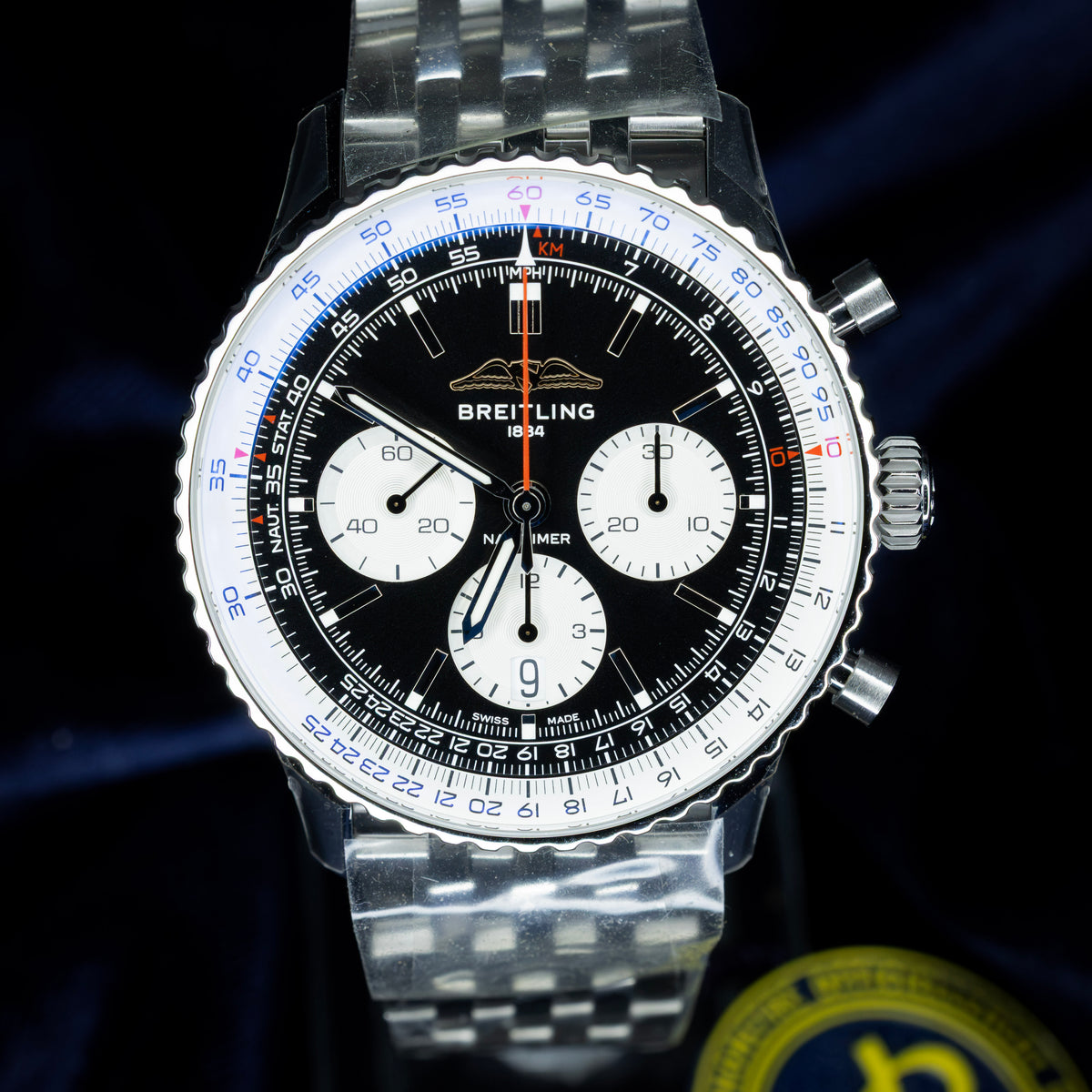 2025 NEW Breitling Navitimer AB0138 – 43mm B01 Chronograph Black Dial B&P