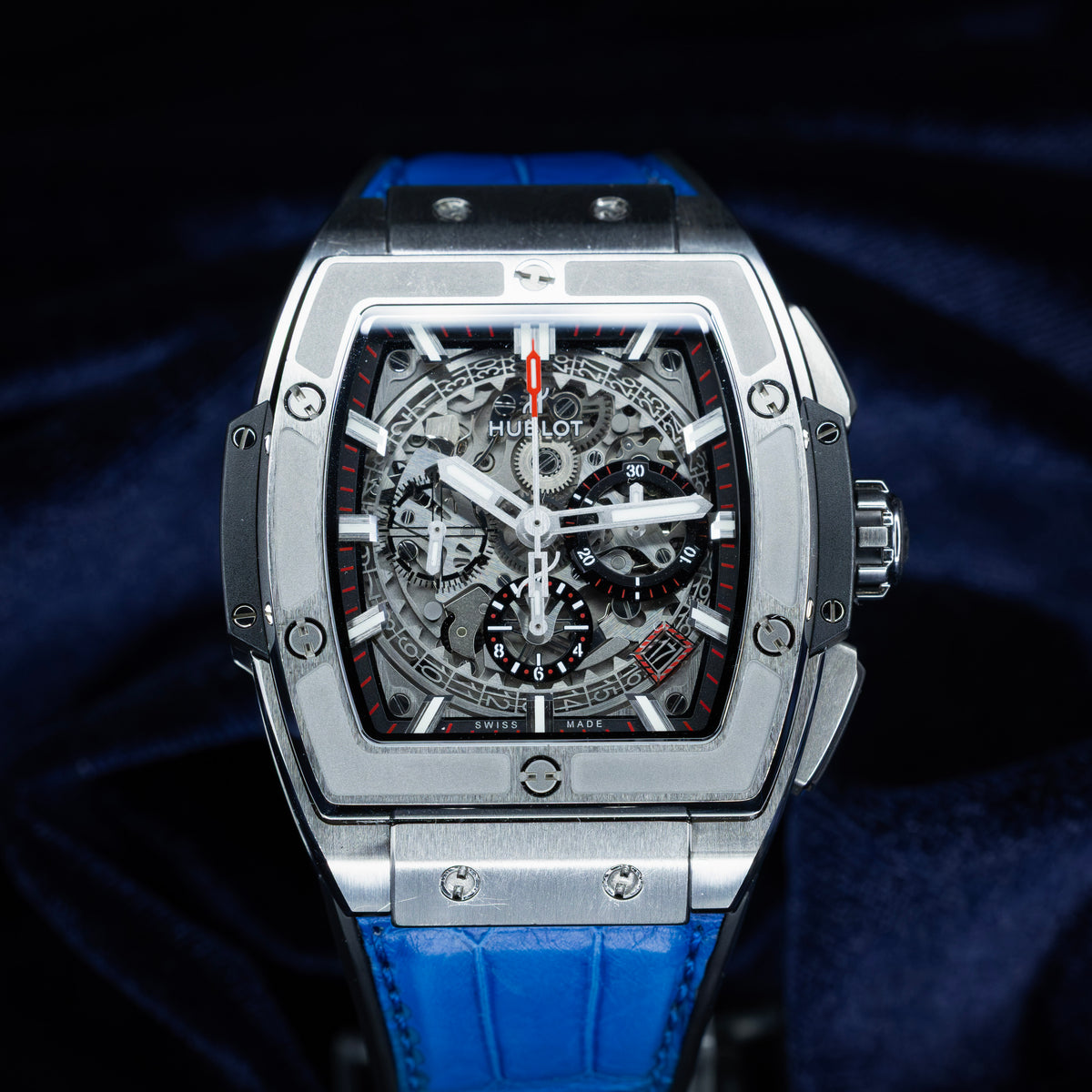 2021 SERVICED Hublot Spirit of Big Bang 42mm Titanium Skeleton Dial 641.NX.0173.LR B&P