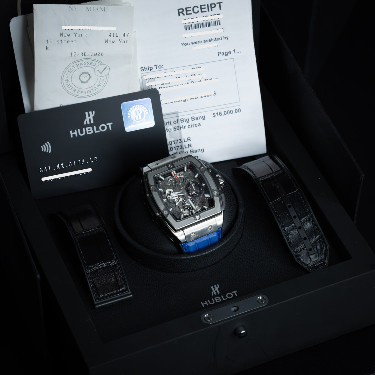 2021 SERVICED Hublot Spirit of Big Bang 42mm Titanium Skeleton Dial 641.NX.0173.LR B&P