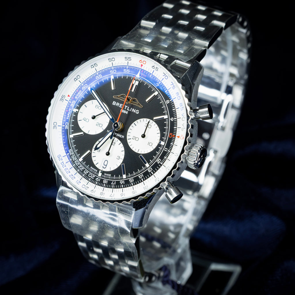 2025 NEW Breitling Navitimer AB0138 – 43mm B01 Chronograph Black Dial B&P