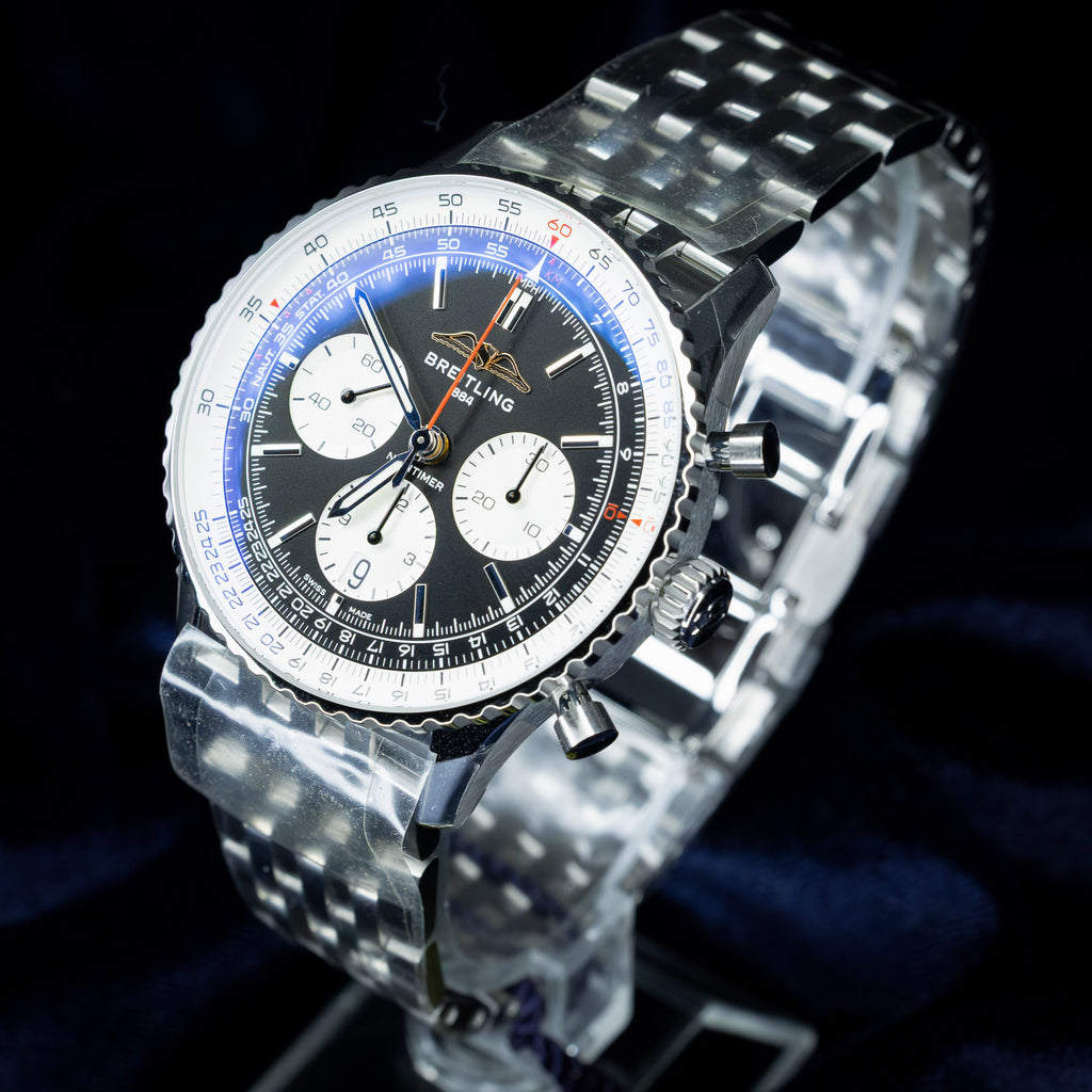 2025 NEW Breitling Navitimer AB0138 – 43mm B01 Chronograph Black Dial B&P