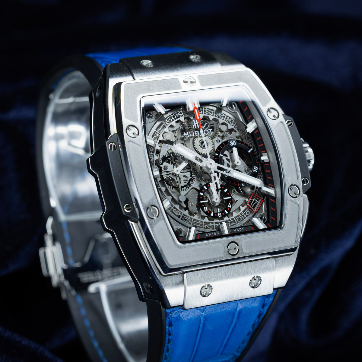 2021 SERVICED Hublot Spirit of Big Bang 42mm Titanium Skeleton Dial 641.NX.0173.LR B&P