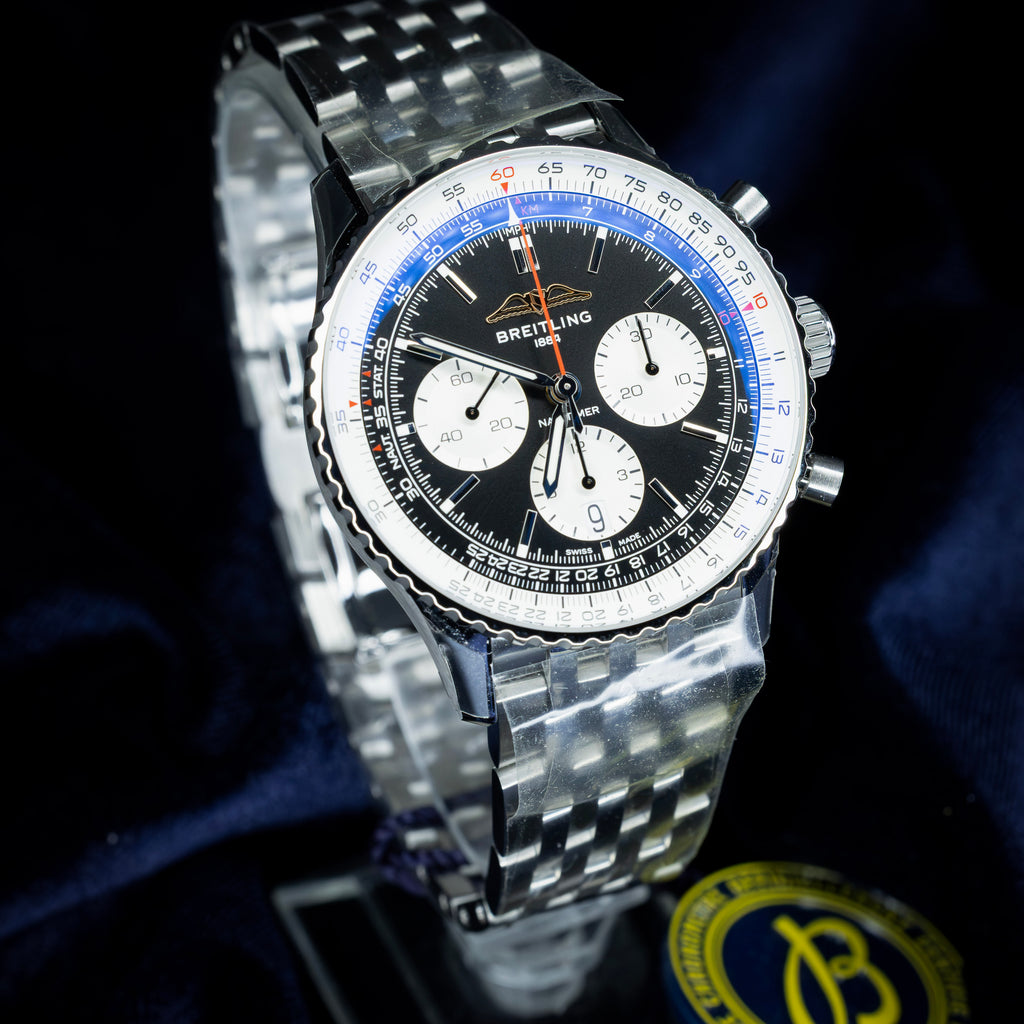 2025 NEW Breitling Navitimer AB0138 – 43mm B01 Chronograph Black Dial B&P