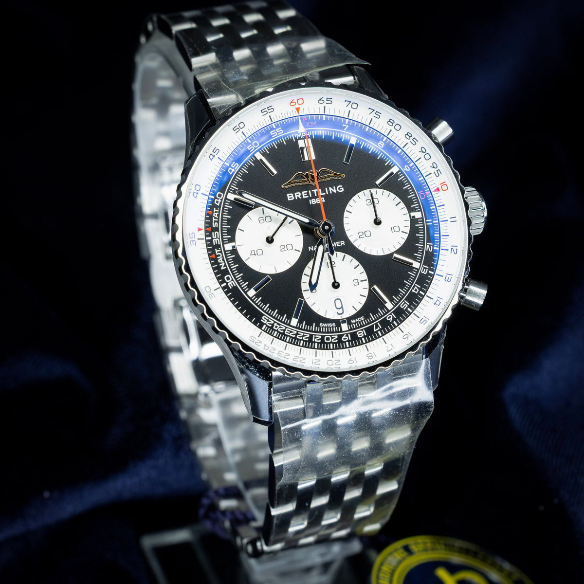 2025 NEW Breitling Navitimer AB0138 – 43mm B01 Chronograph Black Dial B&P